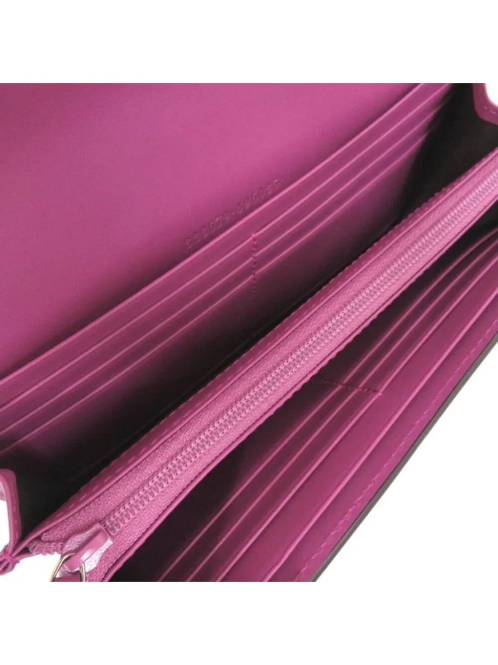 Gucci Guccissima Ribbon Motif Leather Purple Wallet